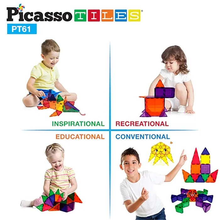 Picasso Magnetic 3D Blocks 61-Pieces