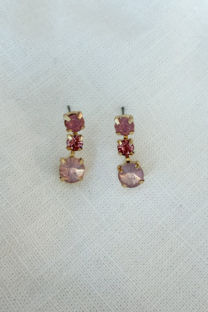 Pink Sparkle Drop Earring, adeline boutique, dallas boutique, boutique
