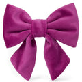 Plum Velvet Dog Bow - Giftware - The Foggy Dog