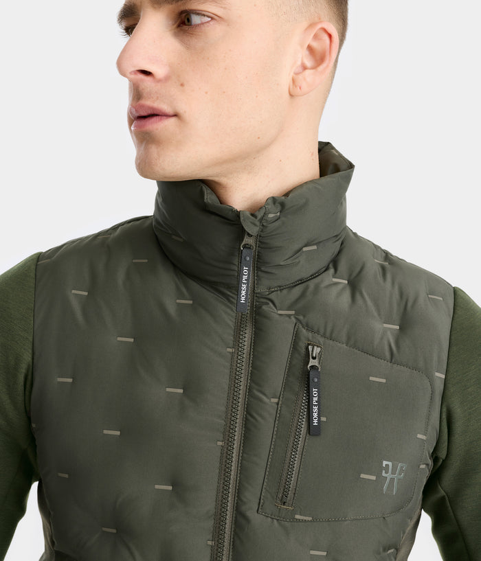 Pulse | Vert fôret | veste doudoune légère équitation | homme | Horse Pilot