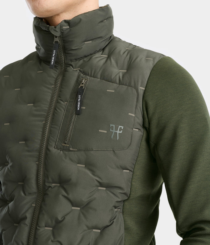 Pulse | Vert fôret | veste doudoune légère équitation | homme | Horse Pilot