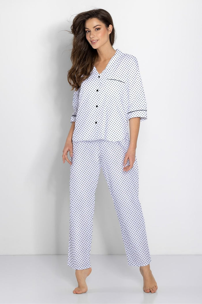 Pyjama Momenti Per Me blanc 194510 - vue produit 1 Secretelles