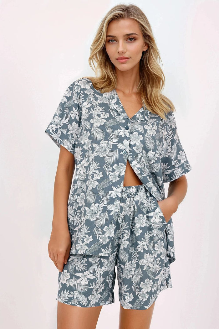 Pyjama Momenti Per Me vert 215296 - vue produit 1 Secretelles