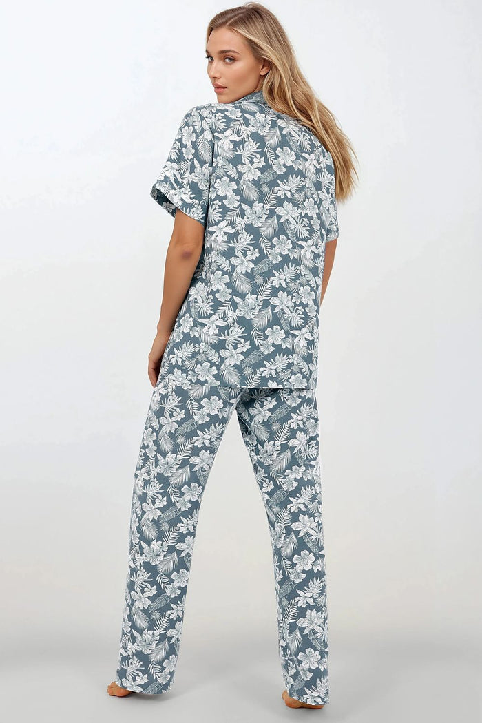Pyjama Momenti Per Me vert 215911 - vue produit 3 Secretelles