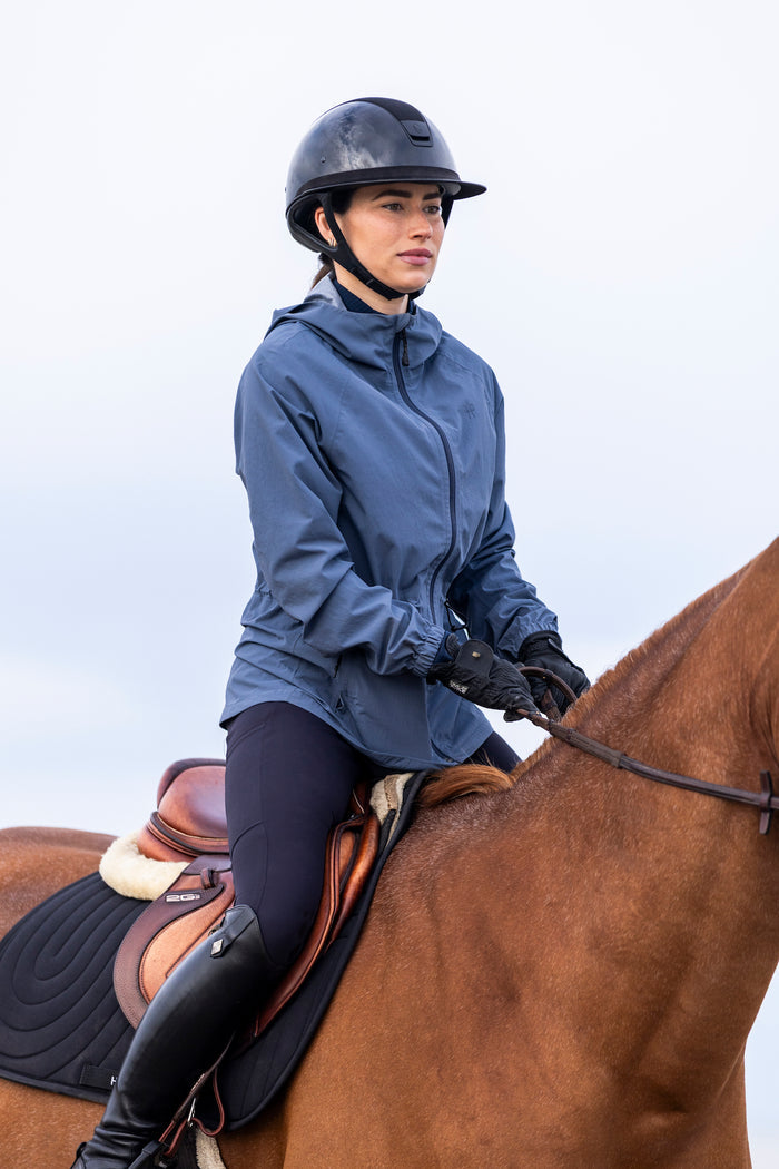 Raintech water-repellent short riding coat for women