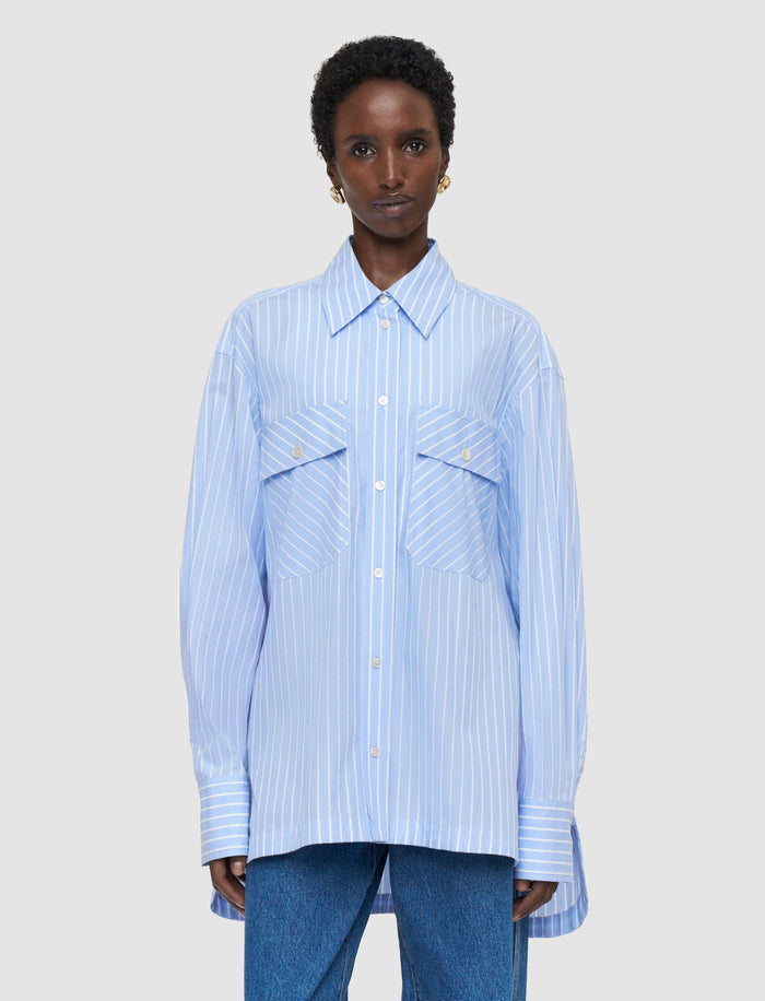 Blue Ranya Cotton Stripe Shirt - Joseph