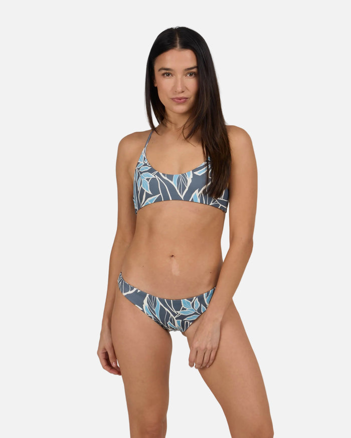 Salty crew SWIMWEAR Rattan Palms Rev Bralette - Fin Blue in Fin Blue