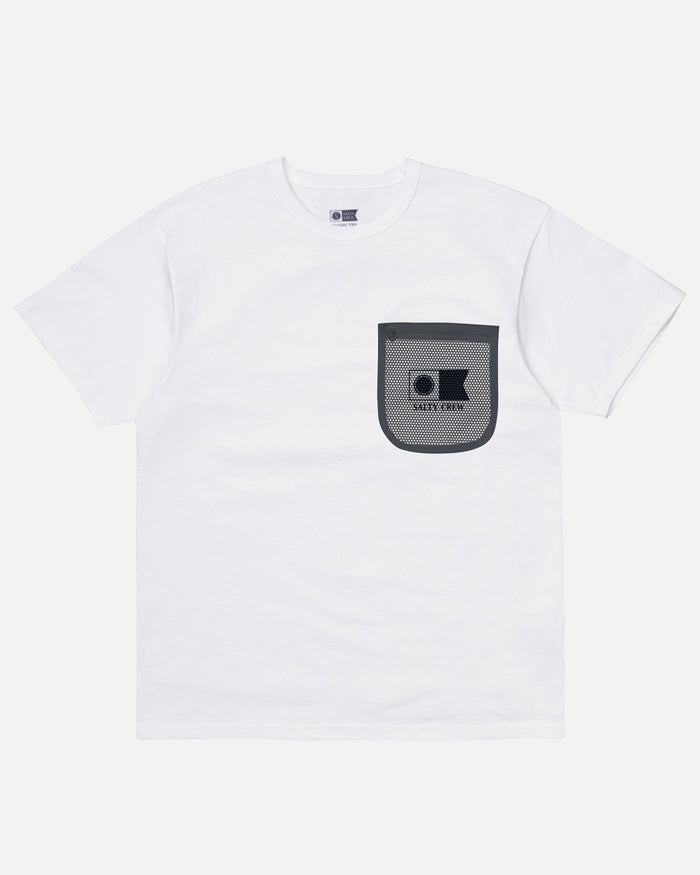 Real Oversized S/S Mesh Pocket - White