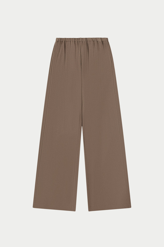 RIBBED TROUSERS - BROWN