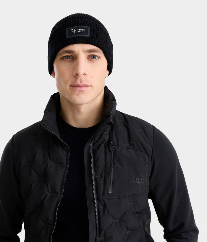 Rider Beanie | Black | Bonnet d'équitation en laine unisexe| Horse Pilot