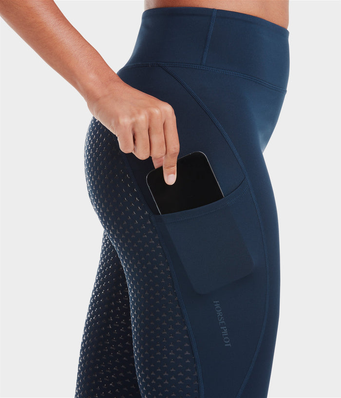 Legging | Navy | d'équitation full grip femme| Horse Pilot