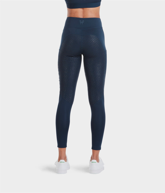 Legging | Navy | d'équitation full grip femme| Horse Pilot