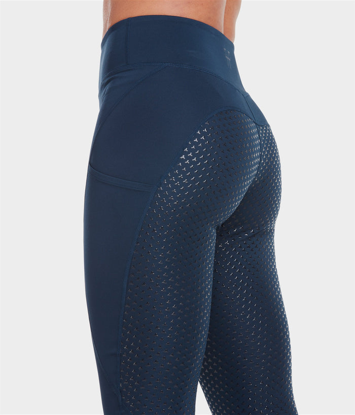 Legging | Navy | d'équitation full grip femme| Horse Pilot