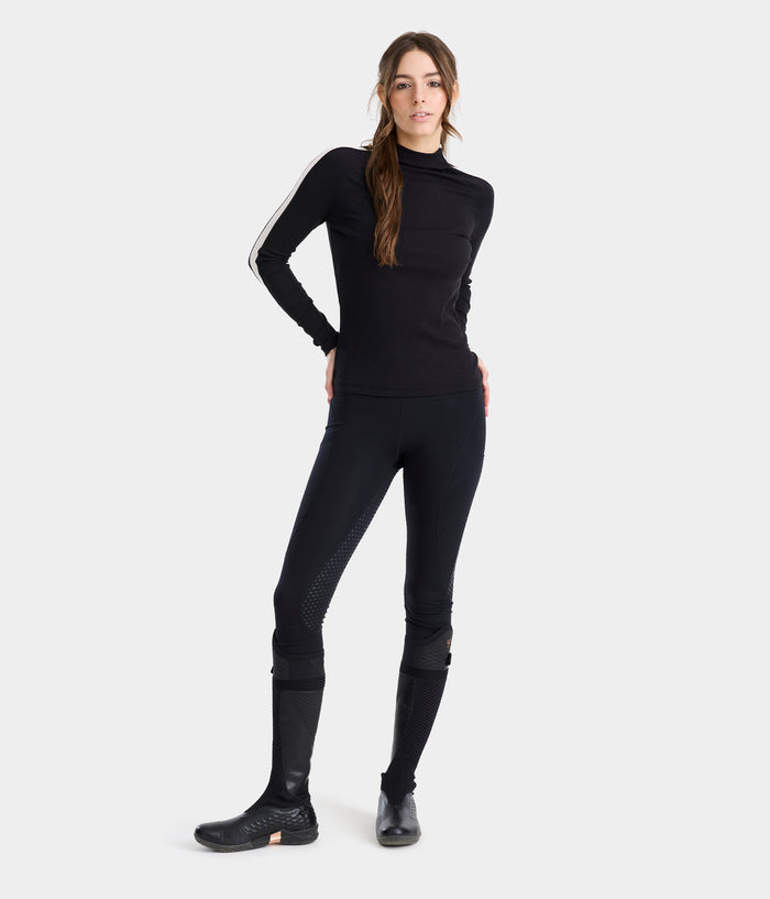 Legging | Noir | d'équitation full grip femme| Horse Pilot
