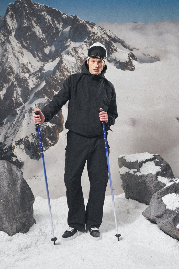 RIPSTOP CARGO TROUSERS - BLACK