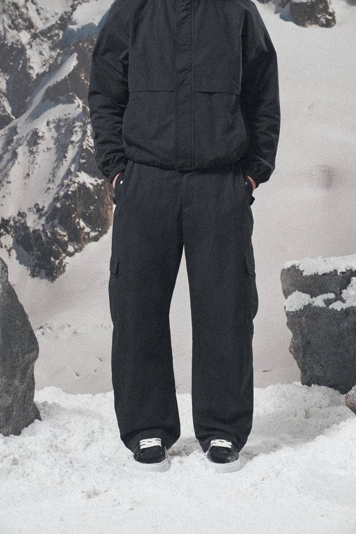 RIPSTOP CARGO TROUSERS - BLACK