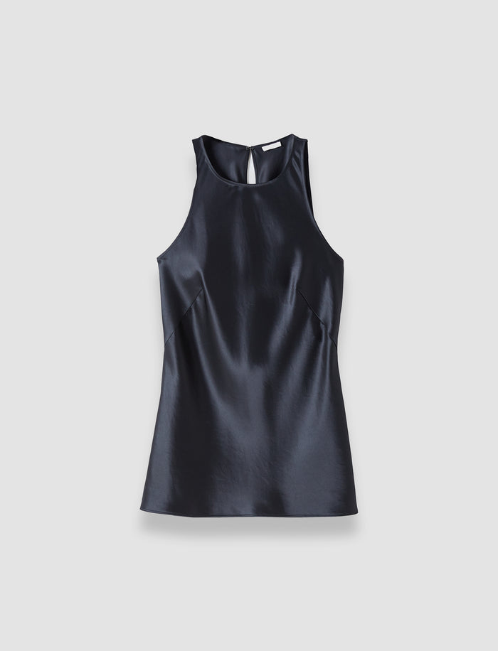 Black Ritz Double Satin Top - Joseph