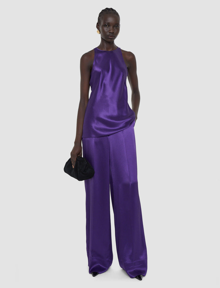 Purple Ritz Double Satin Top - Joseph