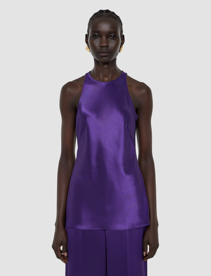 Purple Ritz Double Satin Top - Joseph
