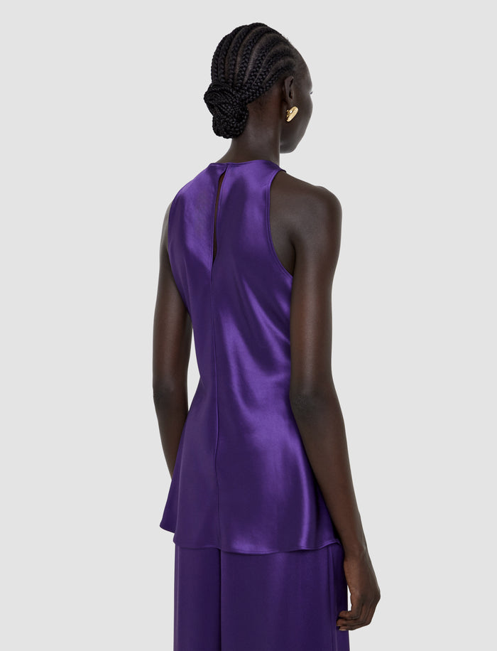 Purple Ritz Double Satin Top - Joseph