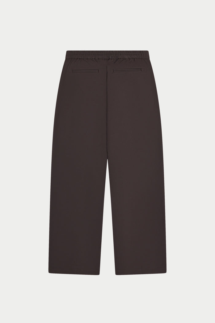 RIVET DETAIL TROUSERS - BROWN