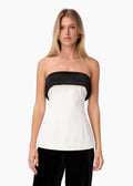 Rohan Strapless Top (White/Black)