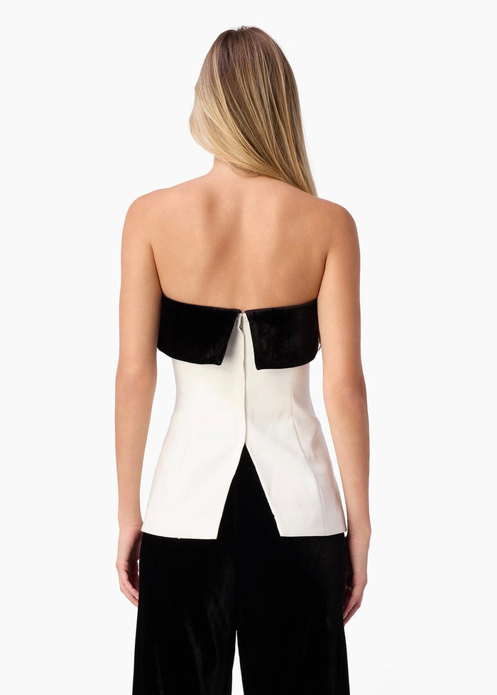 Rohan Strapless Top (White/Black)