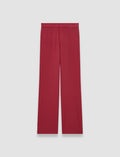 Red Sahel Crepe de Chine Silk Trousers - Joseph