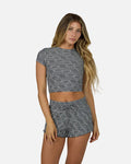 Sailing Geo Swim Tee Top - Dark Navy