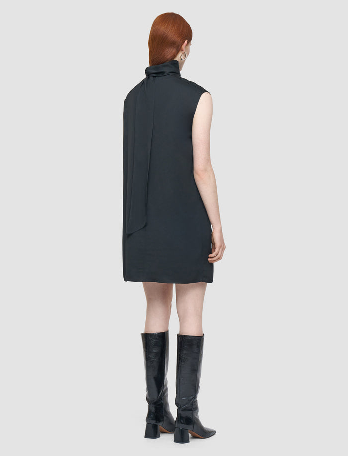 Black Sandy Light Crepe Dress - Joseph
