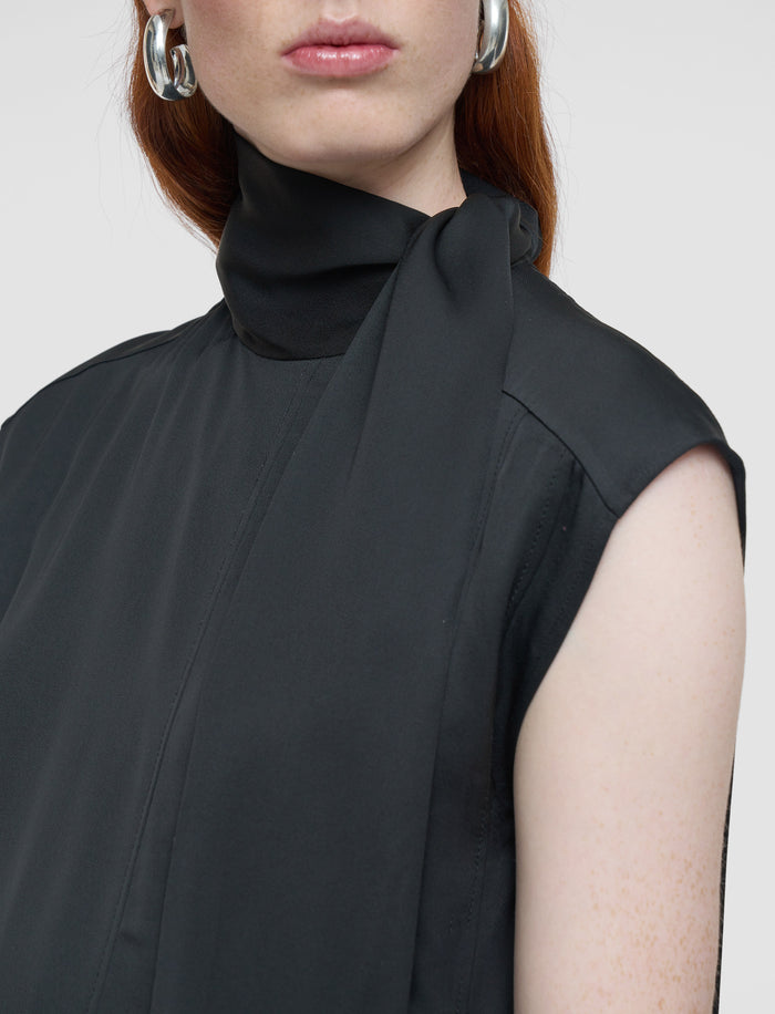 Black Sandy Light Crepe Dress - Joseph