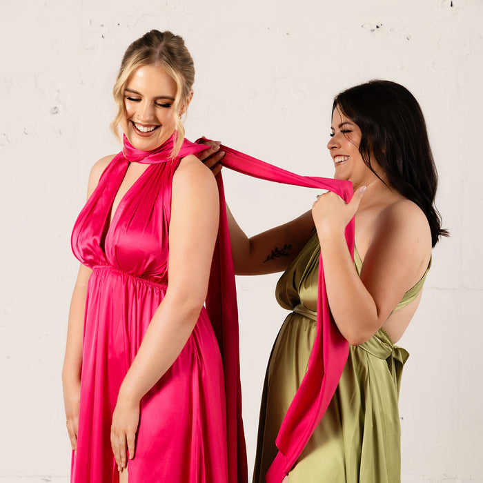 Satin Multiway Dress - Dress - JOUNE