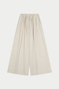 SATIN WIDE LEG TROUSERS - IVORY