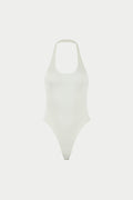 SCOOP NECK BODYSUIT - WHITE