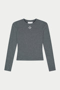 SCULPT SOFT TOUCH LONG SLEEVE TOP - CHARCOAL