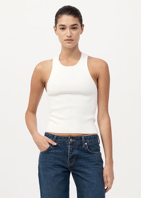 Sculpted Knit Top (Off White)