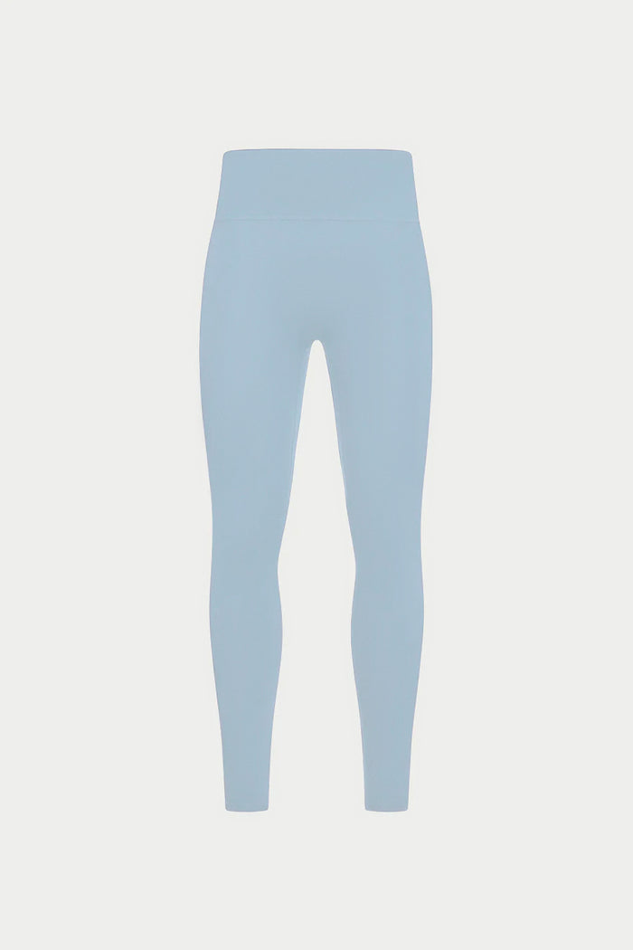SCULPTING STRETCH EMBLEM LEGGINGS - POWDER BLUE