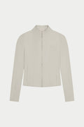 SCULPTING STRETCH ZIP UP JACKET - BONE