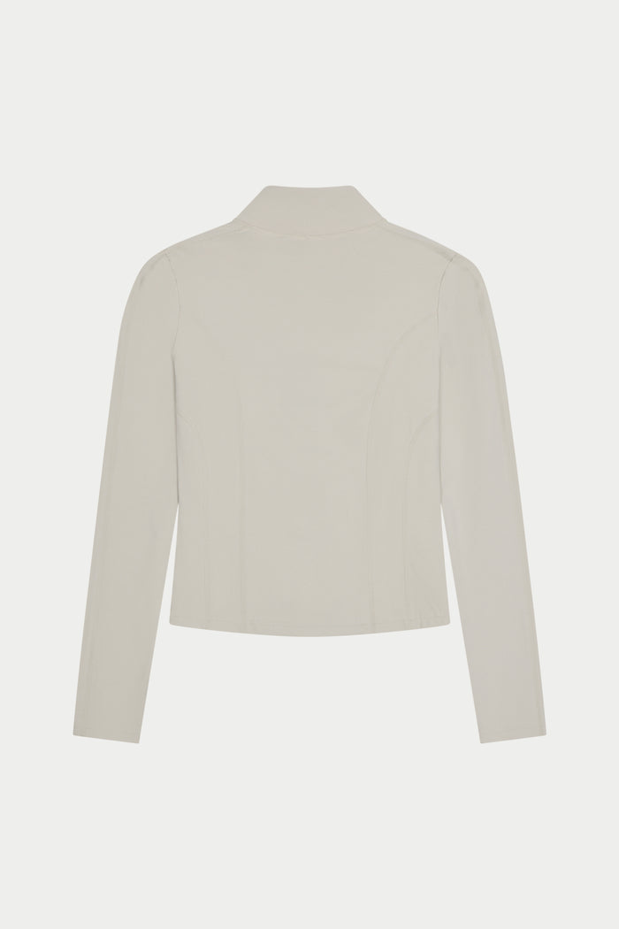 SCULPTING STRETCH ZIP UP JACKET - BONE