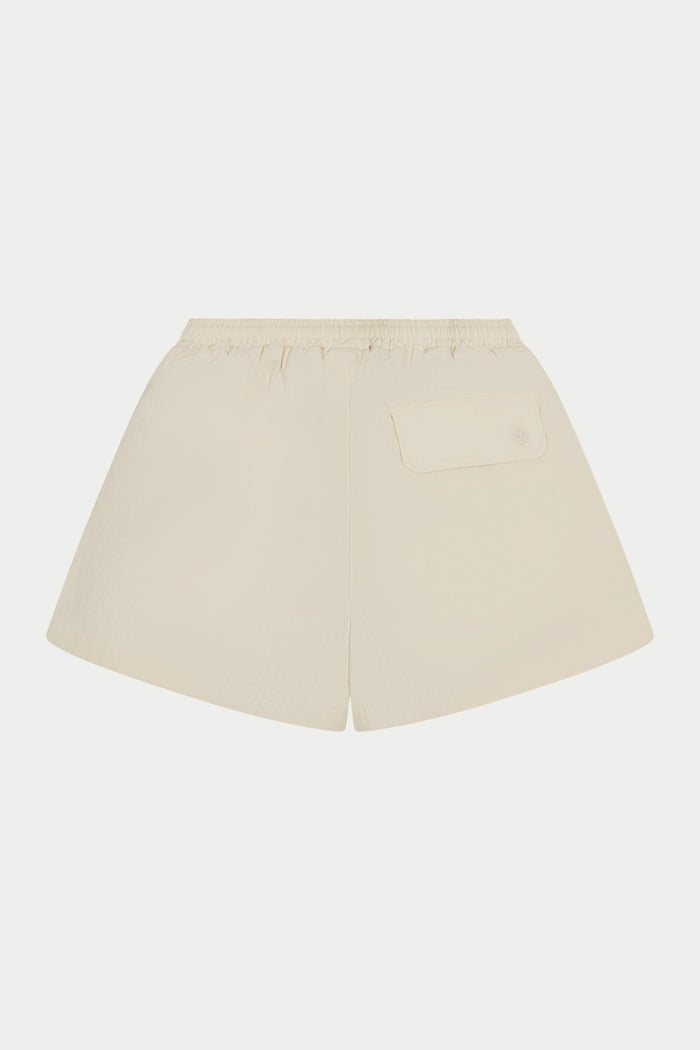 SHELL ELASTICATED SHORTS - ECRU