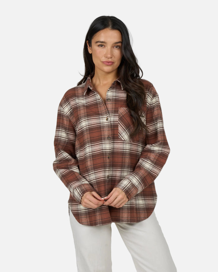 Shore Break Flannel - Rustic Red