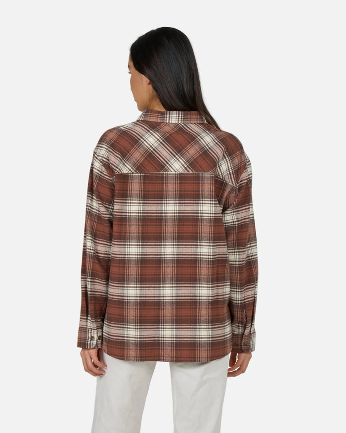 Shore Break Flannel - Rustic Red