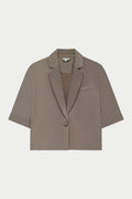 Beige blazer on a white background