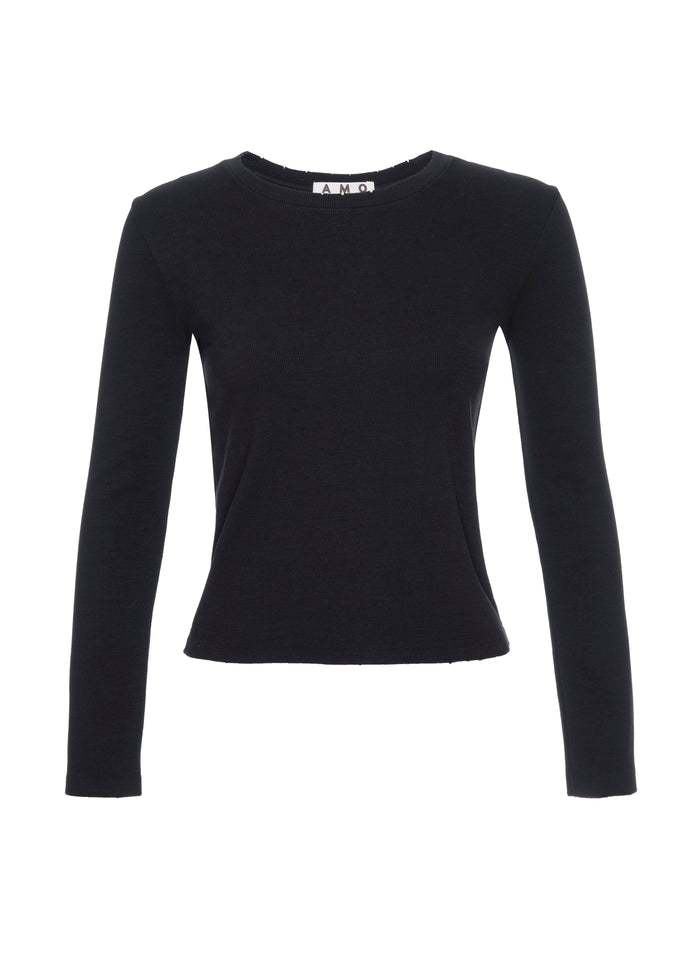 Slim Rib Tee (Black)