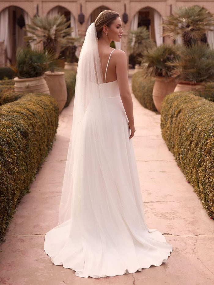 Soft Tulle Pearl Veil Floor Length - Accessory - Bianco Evento