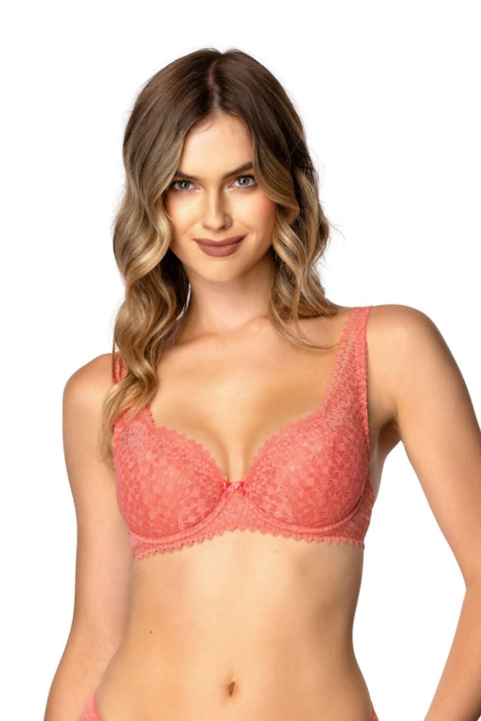 Soutien-gorge dentelle push-up bleu - Mat image 3