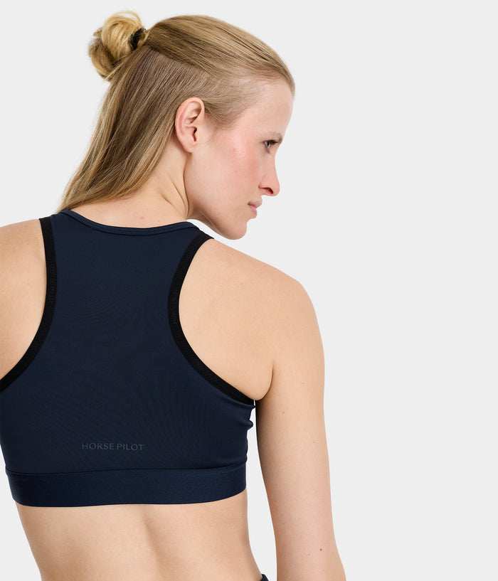 Coffret legging et brassière | Navy | d'équitation full grip femme| Horse Pilot