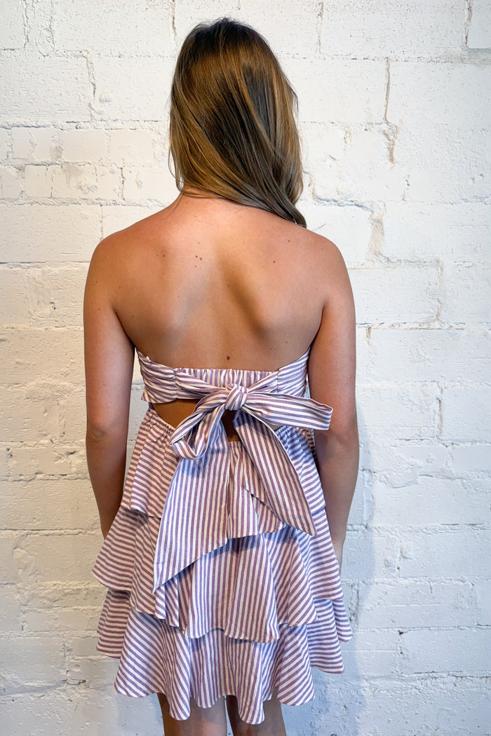 Stadium Style Dress Purple Back, adeline boutique, dallas boutique, boutique