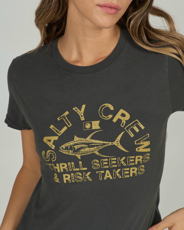 Stamped Modern Tee - Charcoal