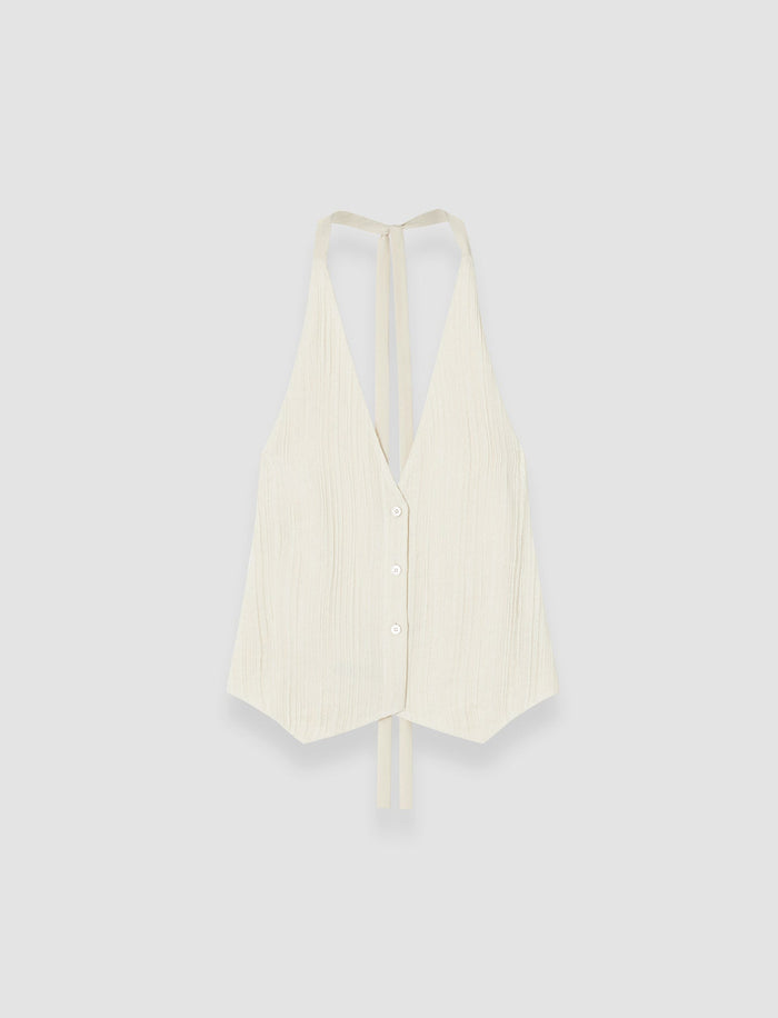 White Suez Pleat Jacquard Jacket - Joseph